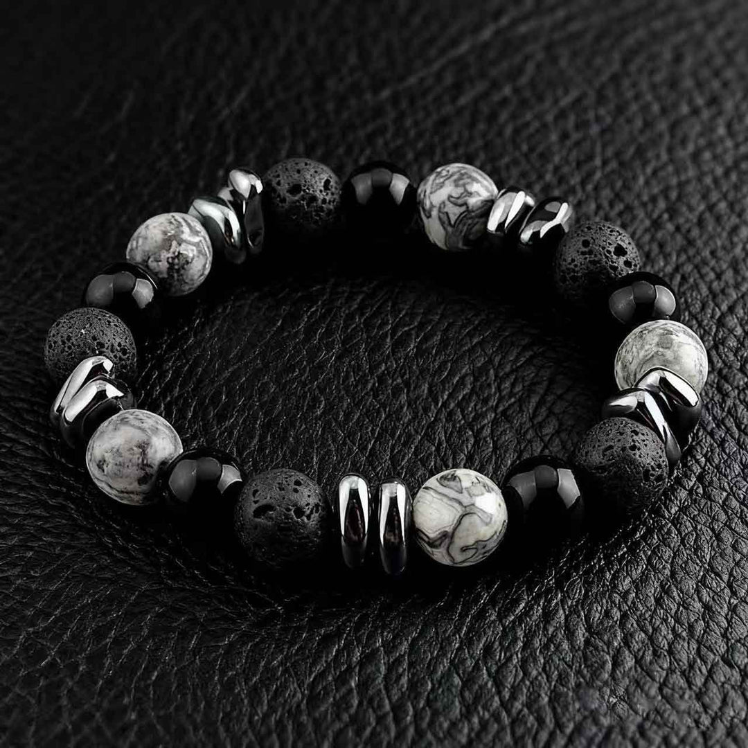 Monochrome Terra Bead Bracelet