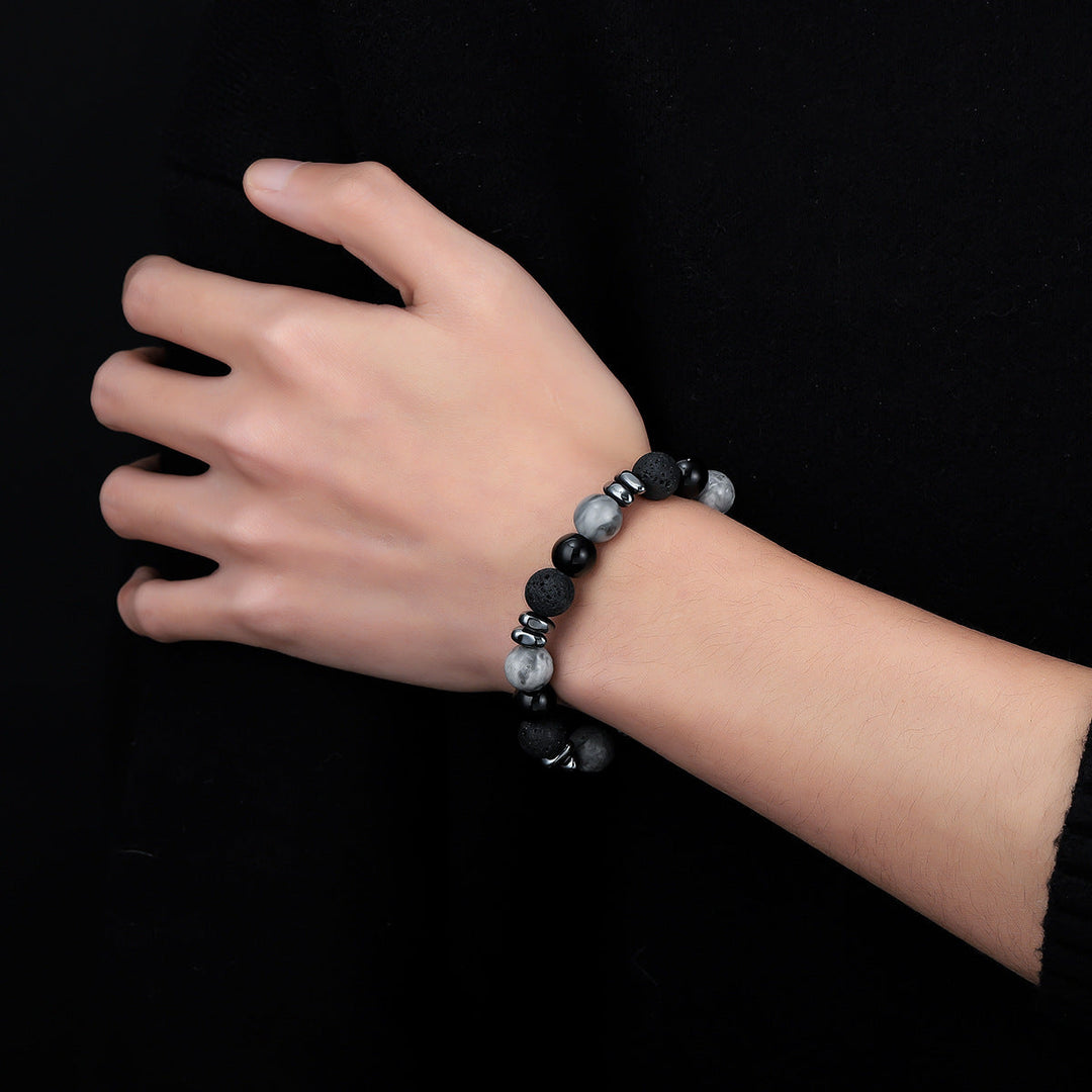 Monochrome Terra Bead Bracelet