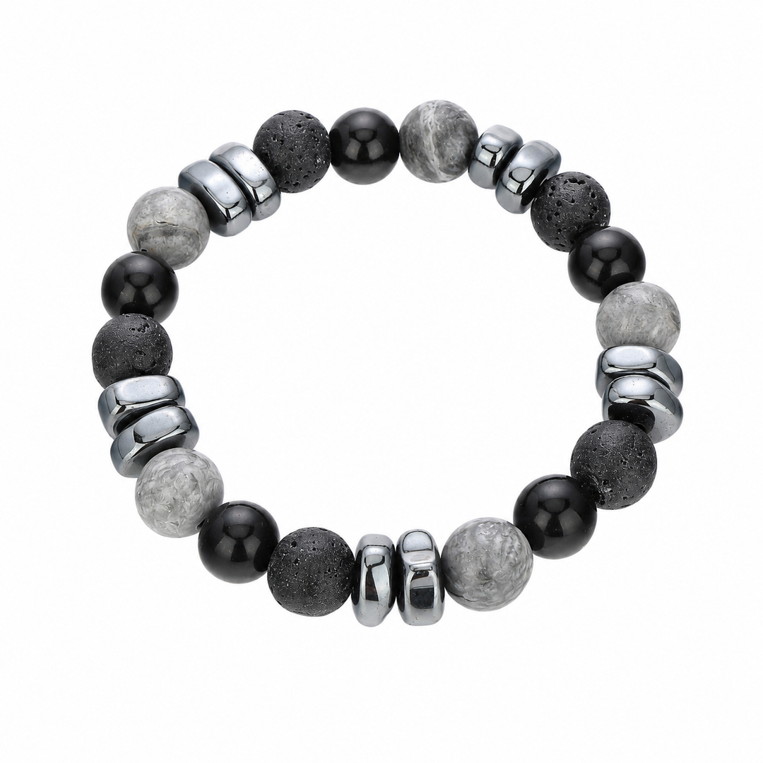Monochrome Terra Bead Bracelet