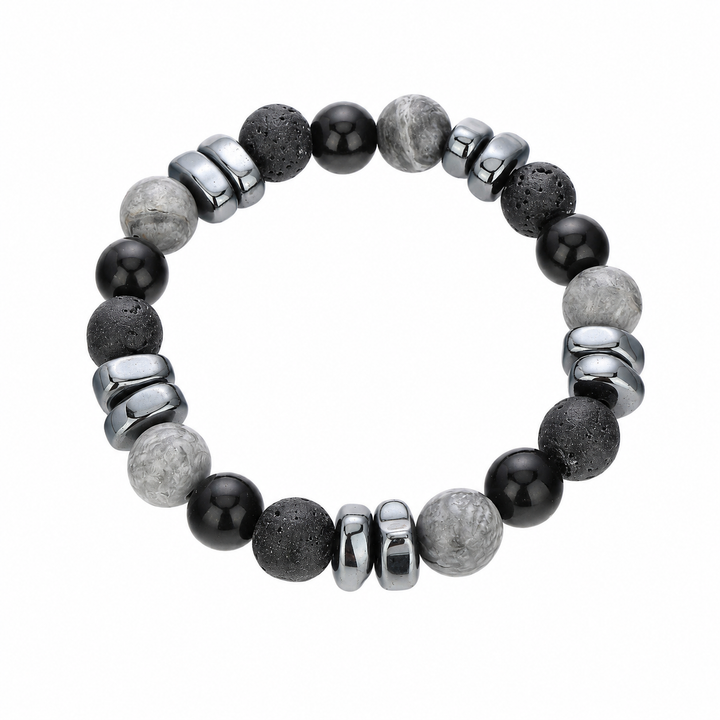 Monochrome Terra Bead Bracelet