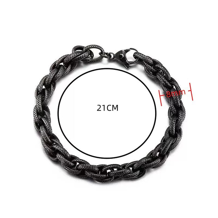 Obsidian Weave Chain Bracelet