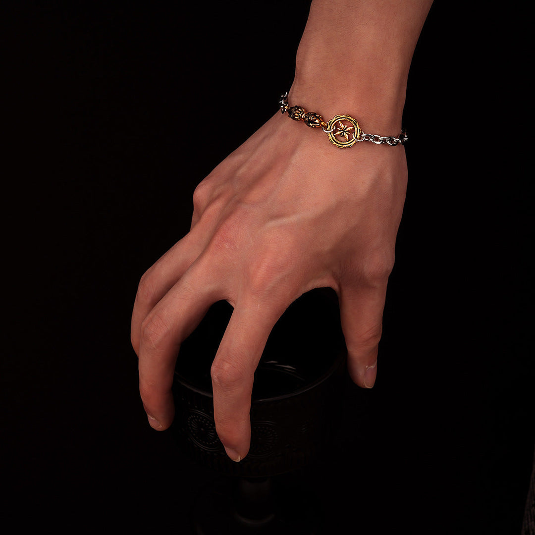 Vajra Chain Bracelet with Dual Tone Heritage Detail | Salty