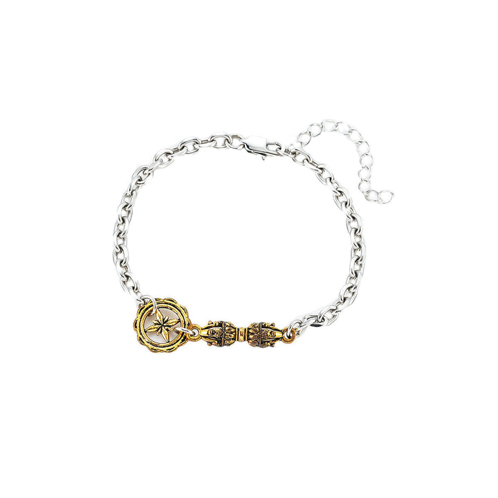 Vajra Chain Bracelet with Dual Tone Heritage Detail | Salty