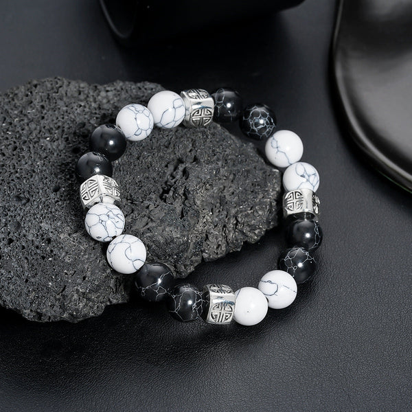 Yin Noir Bead Bracelet