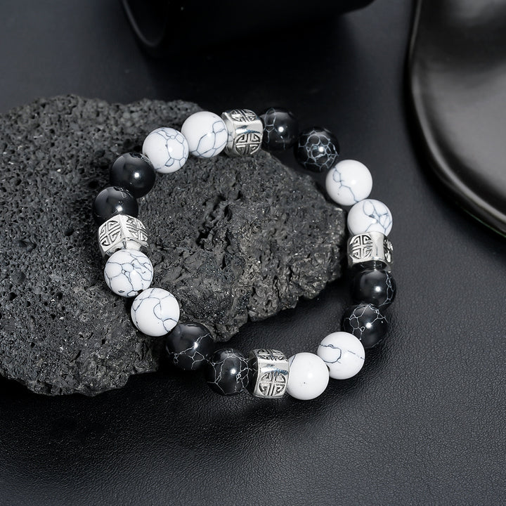 Yin Noir Bead Bracelet
