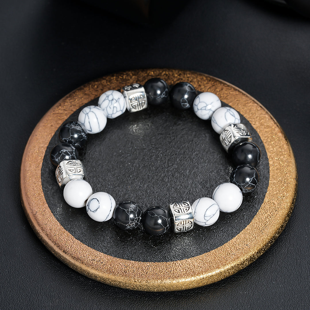 Yin Noir Bead Bracelet