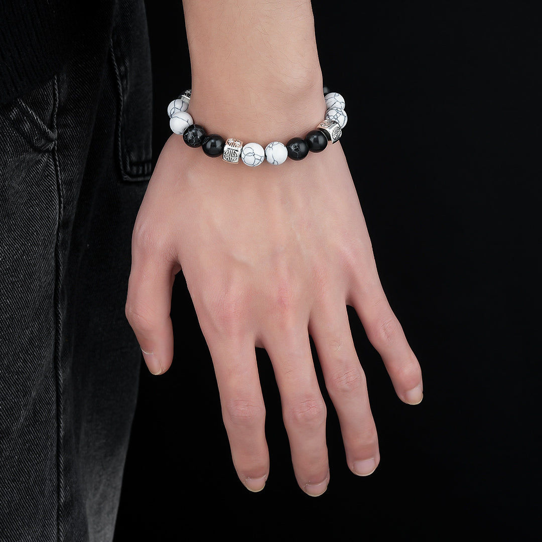 Yin Noir Bead Bracelet
