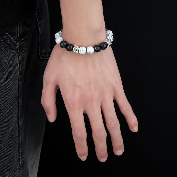 Yin Noir Bead Bracelet
