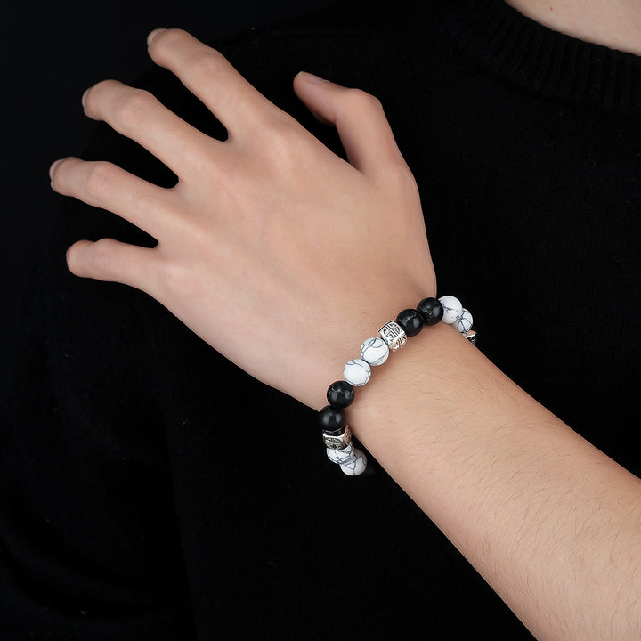 Yin Noir Bead Bracelet