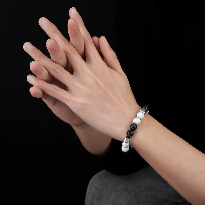 Yin Noir Bead Bracelet