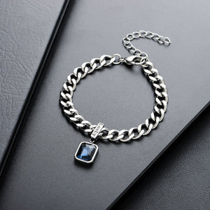 Sapphire Crest Chain Bracelet | Salty