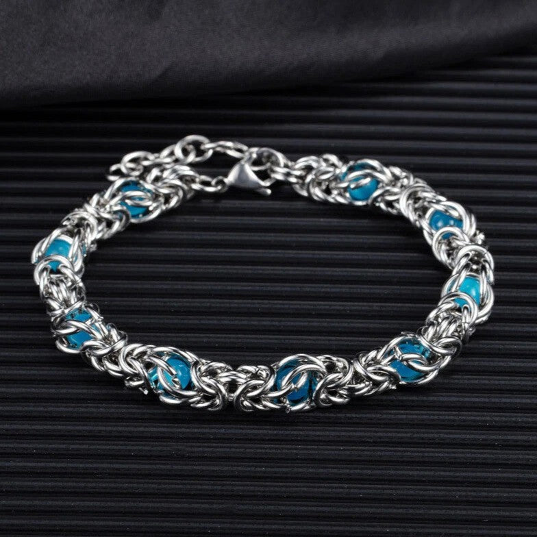 Lantern Weave Bracelet - Blue | Salty