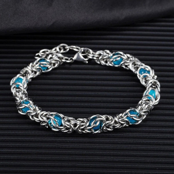 Lantern Weave Bracelet - Blue