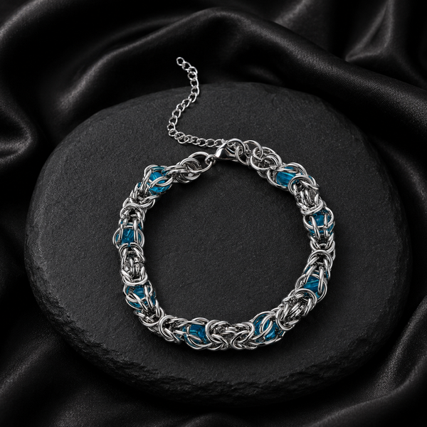 Lantern Weave Bracelet - Blue