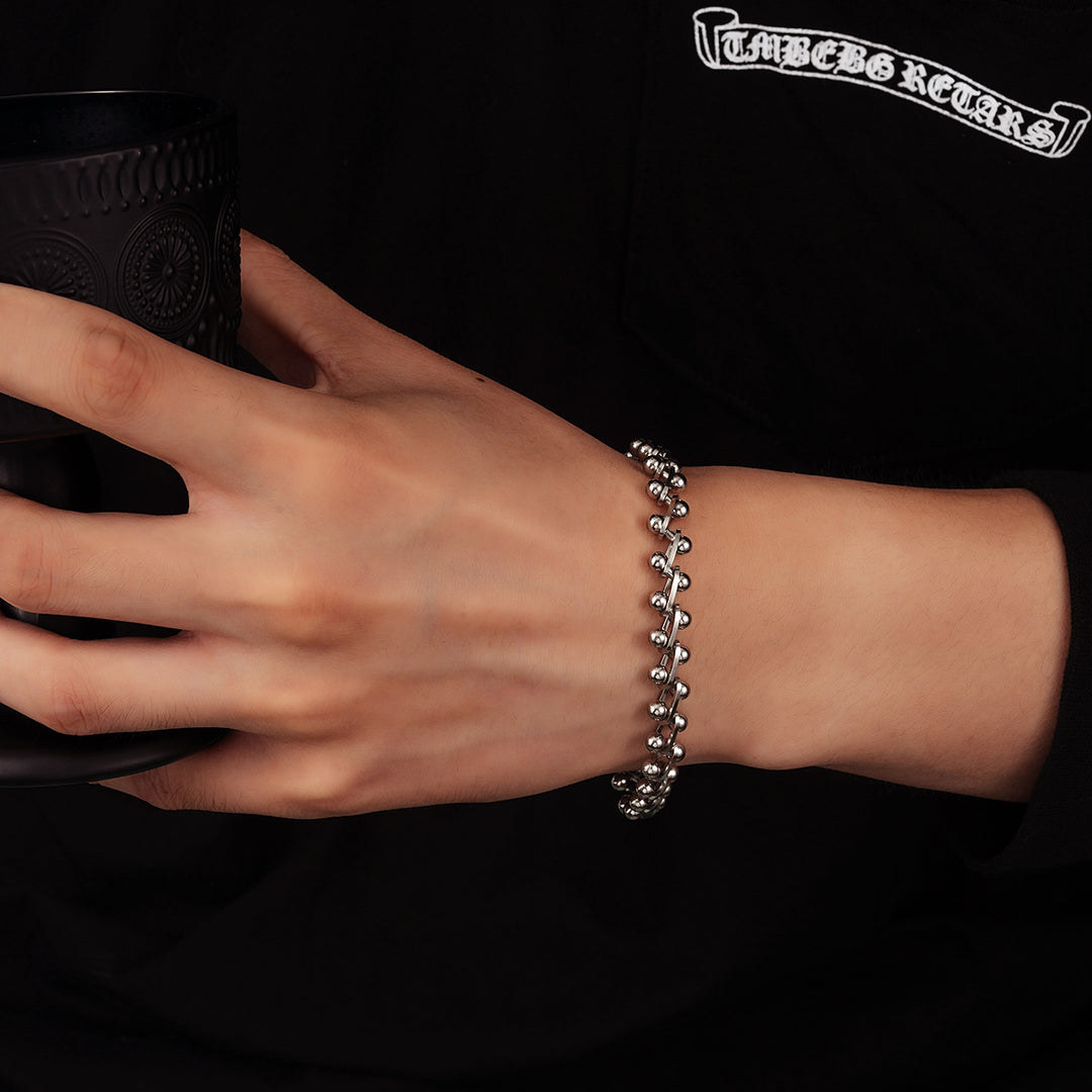 Classic Spine Link Bracelet - Silver