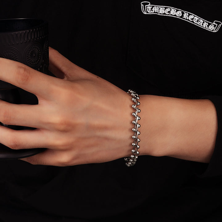 Classic Spine Link Bracelet - Silver