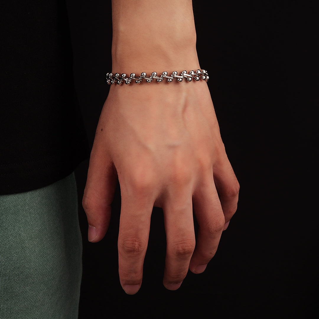 Classic Spine Link Bracelet - Silver
