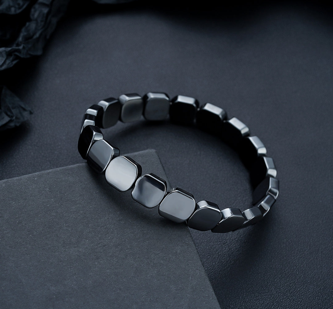 Obsidian Block Bracelet