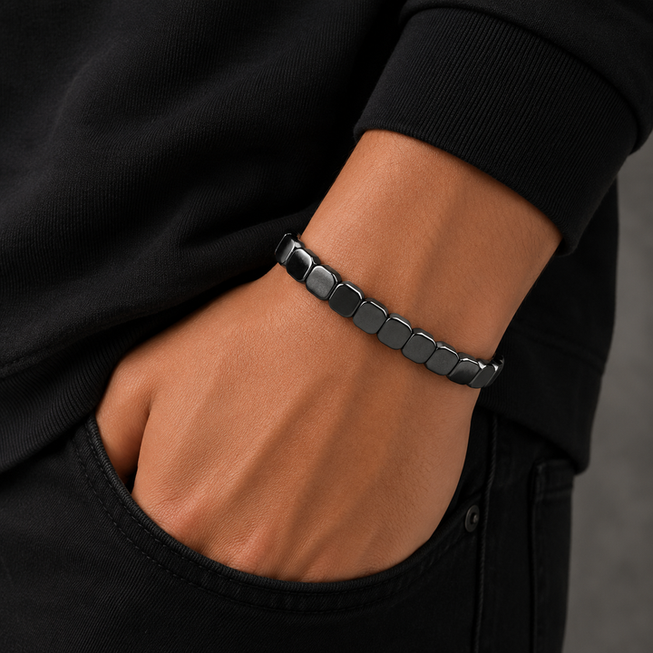 Obsidian Block Bracelet