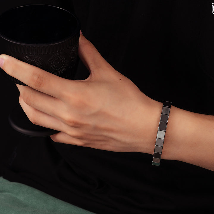 Hematite Cube Bracelet