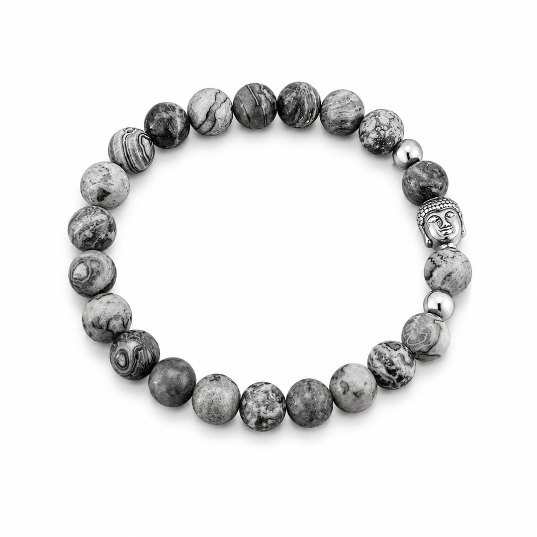 Zenstone Buddha Bracelet - Grey