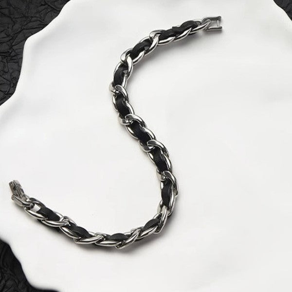 Nocturne Leather Chain Bracelet