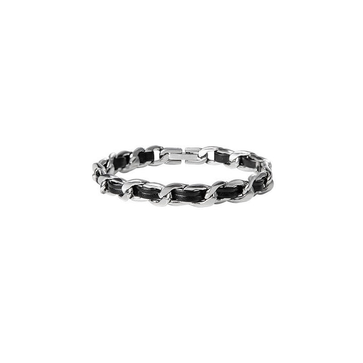 Nocturne Leather Chain Bracelet | Salty
