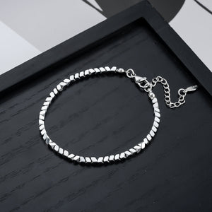 Titan Edge Bead Bracelet - SIlver | Salty