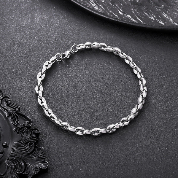 Fluid Oval Chain Bracelet