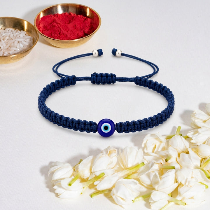 Evil Eye Nazar Protection Blue Rakhi for Brother