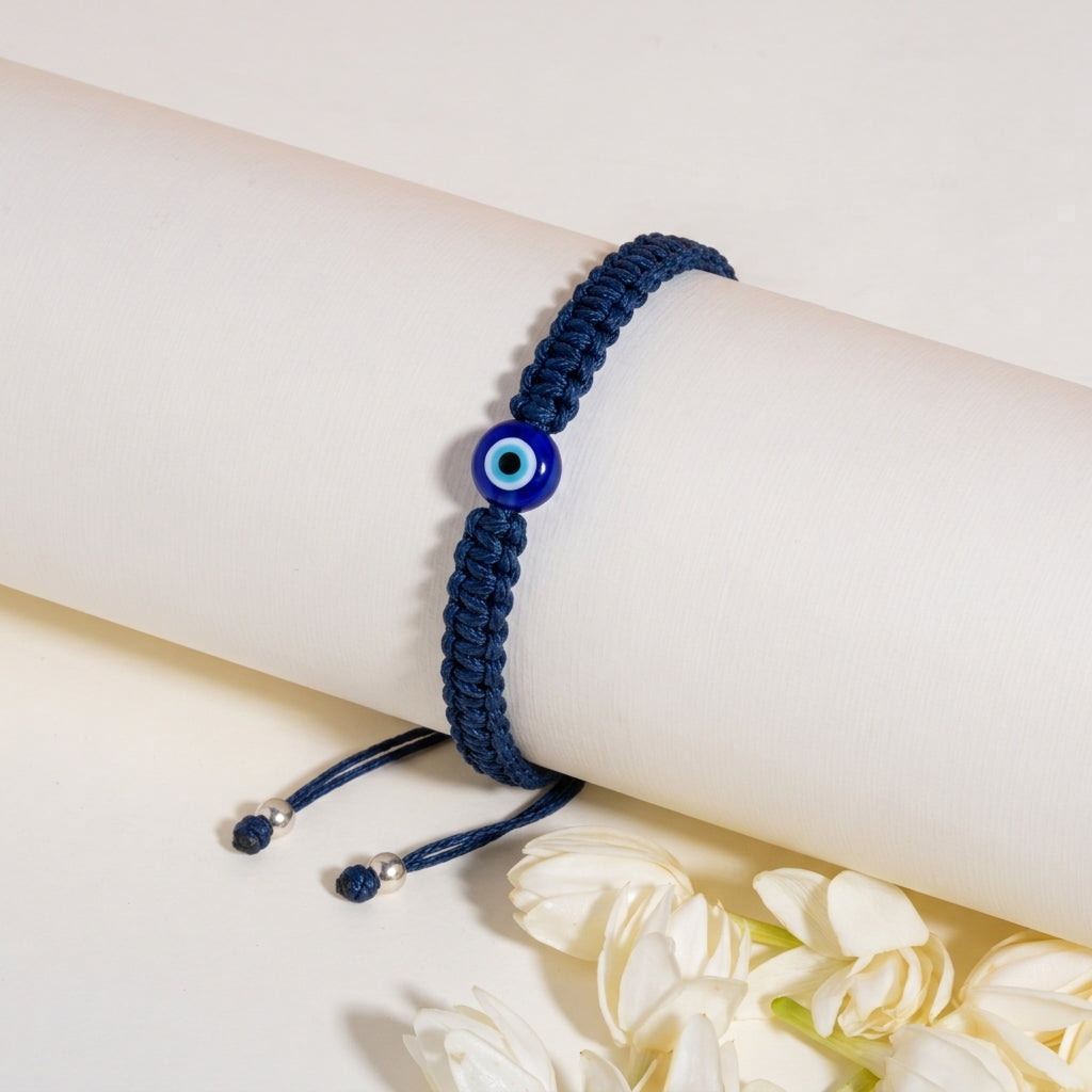 Evil Eye Nazar Protection Blue Rakhi for Brother