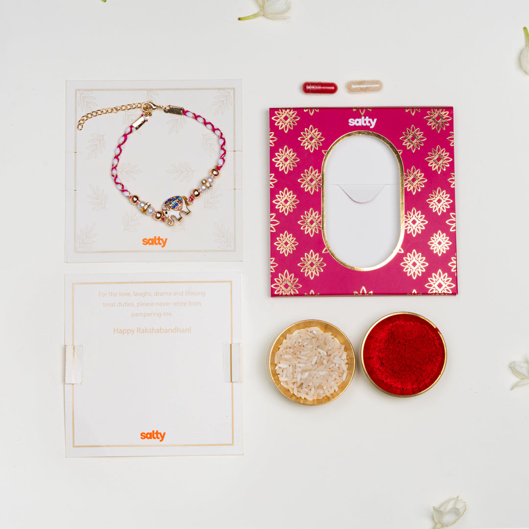 Elephant Regal Bandhan Rakhi For Bhaiya