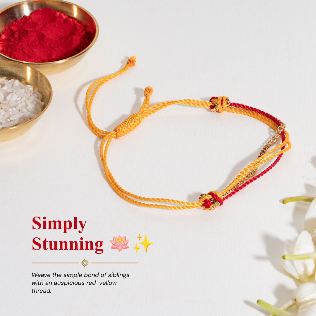 Thread And Chain Combo Bandhan Rakhi For Bhaiya