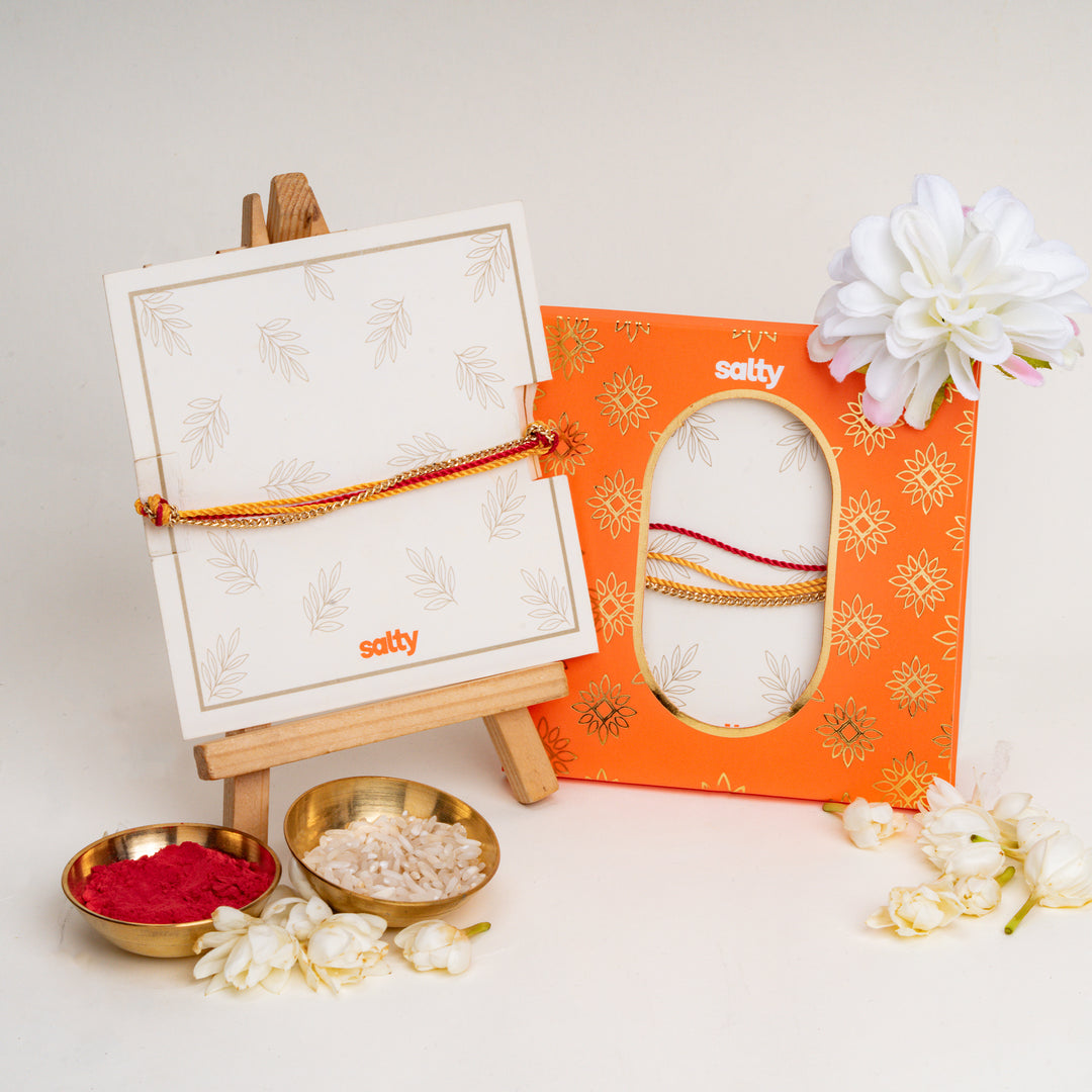 Thread And Chain Combo Bandhan Rakhi For Bhaiya