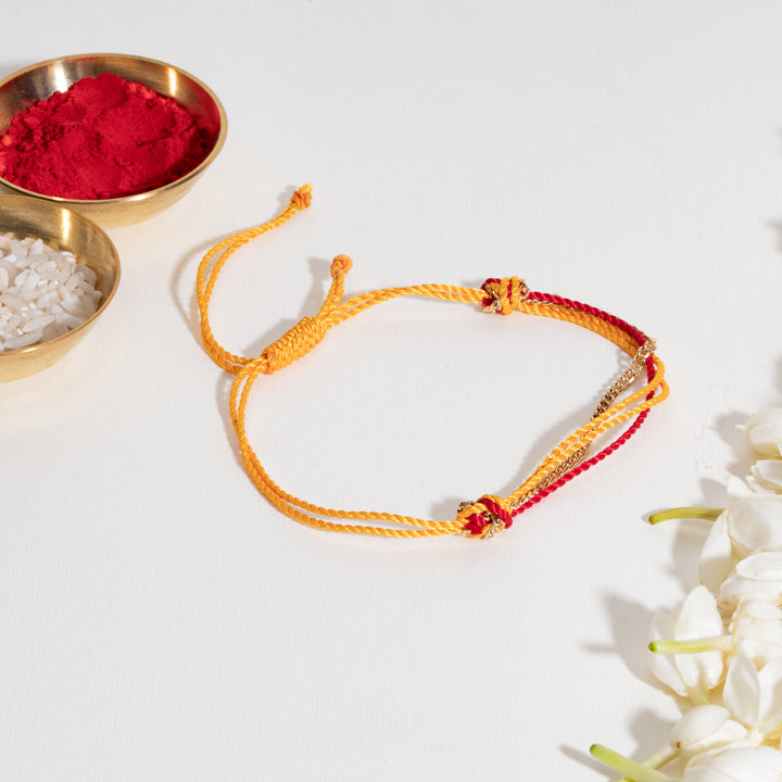 Thread And Chain Combo Bandhan Rakhi For Bhaiya