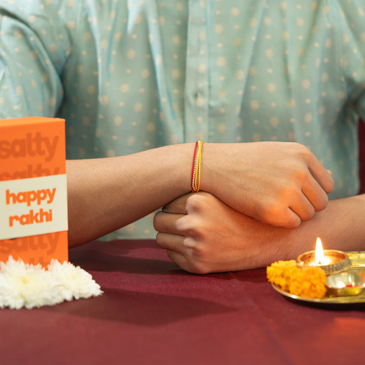 Thread And Chain Combo Bandhan Rakhi For Bhaiya