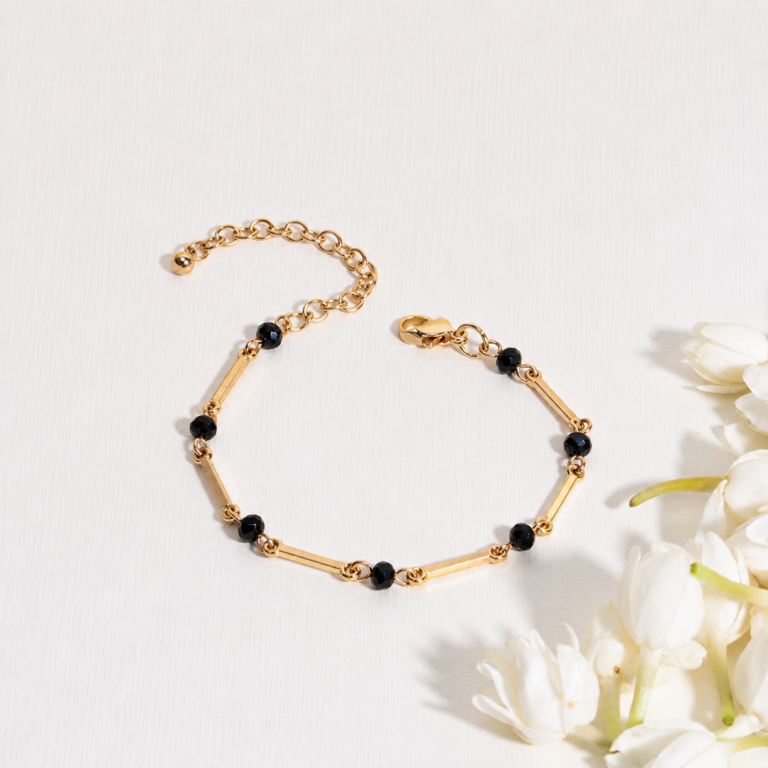 Midnight Bead Link Bracelet