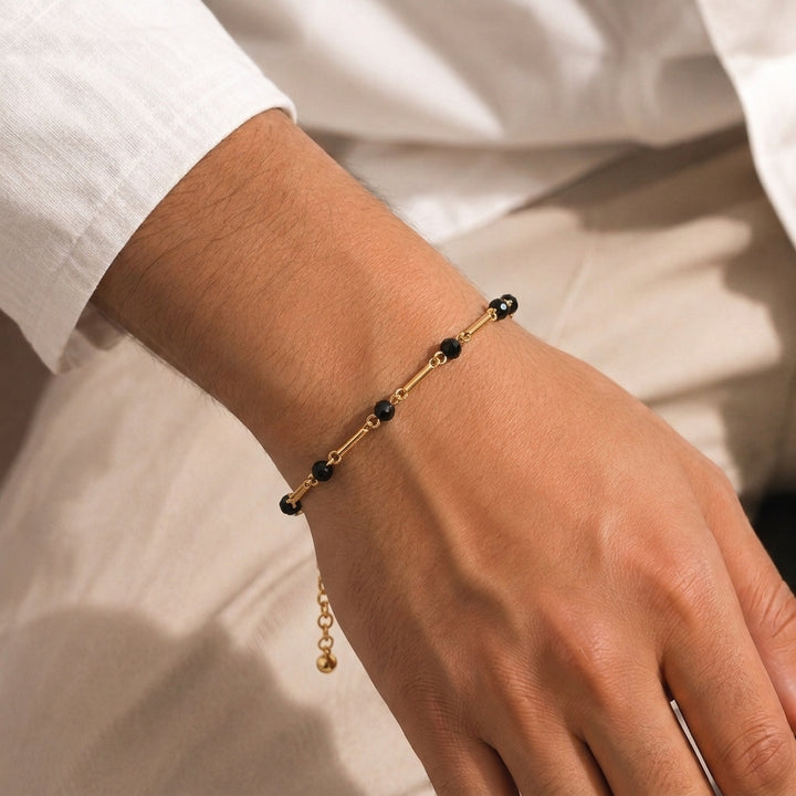 Midnight Bead Link Bracelet