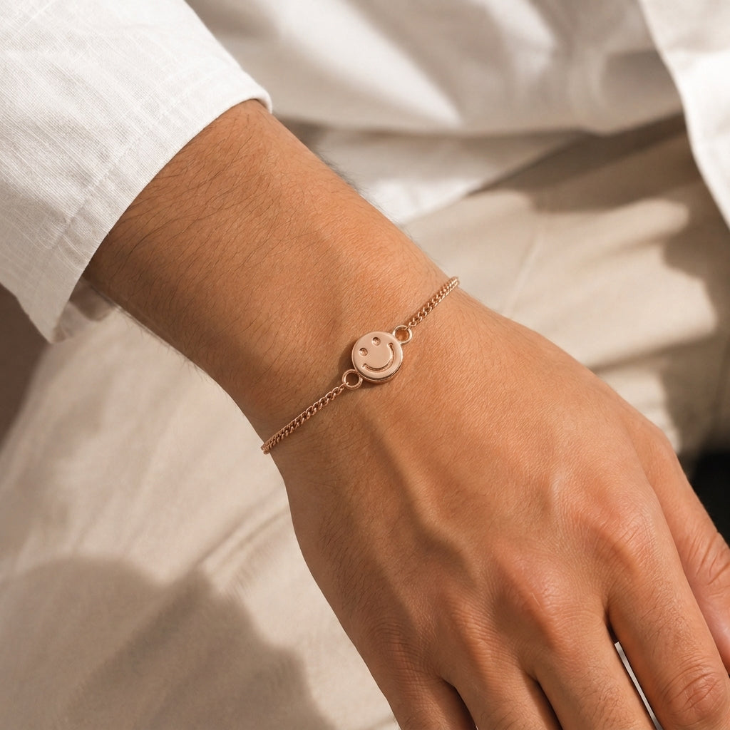 Smiley Icon Link Bracelet