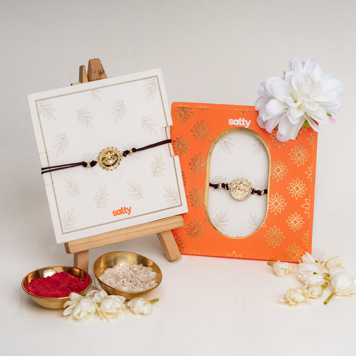 Evil Eye Nazar Brown Bandhan Rakhi For Bhaiya