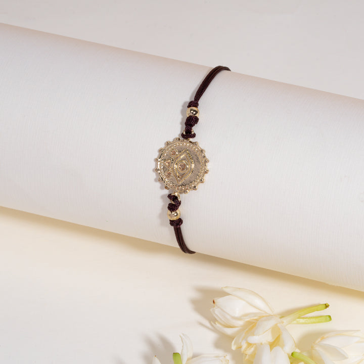 Evil Eye Nazar Brown Bandhan Rakhi For Bhaiya