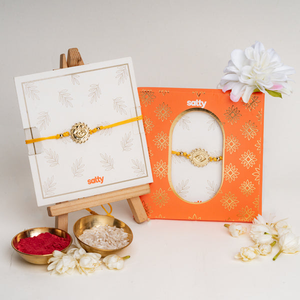Evil Eye Nazar Yellow Bandhan Rakhi For Bhaiya