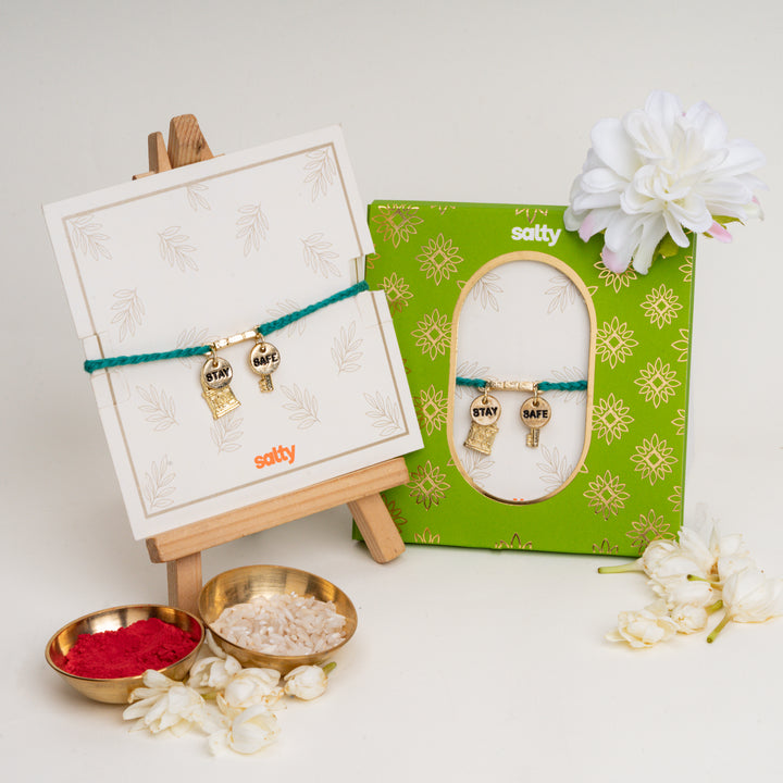 Raksha Kavach Firozi Rakhi For Bhaiya