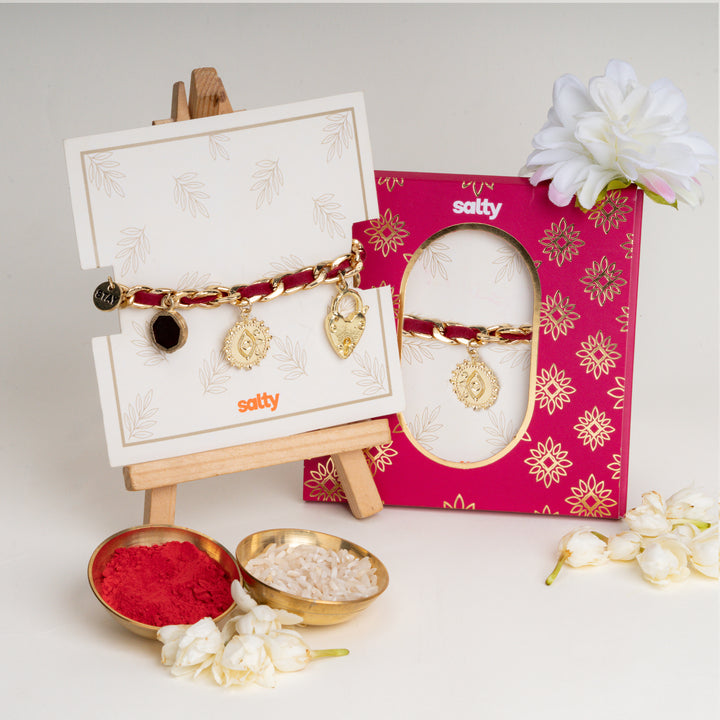 Shagun Laal Bandhan Rakhi For Bhaiya