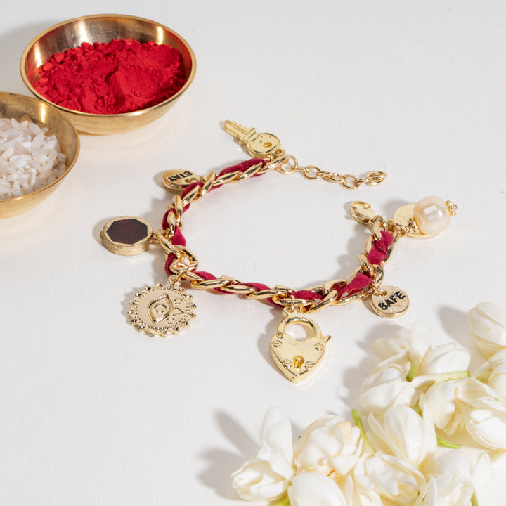 Shagun Laal Bandhan Rakhi For Bhaiya