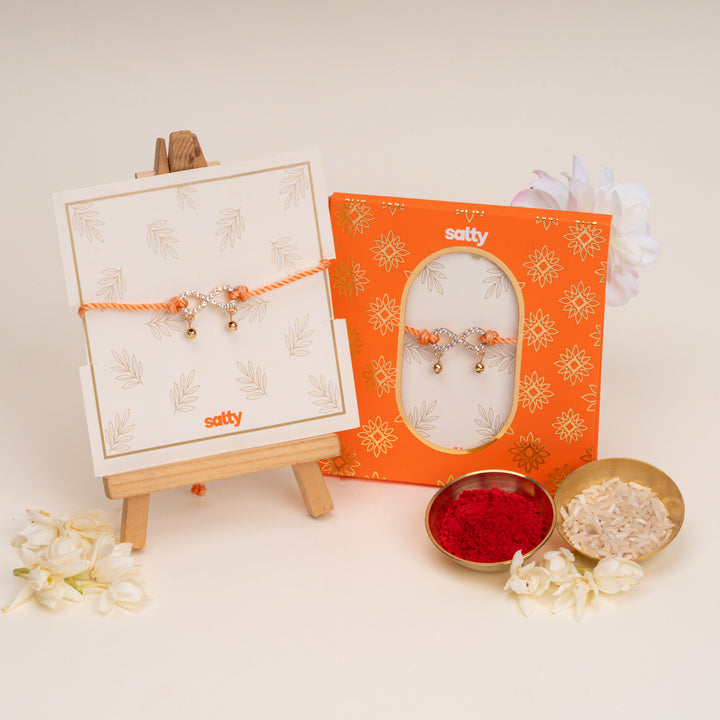 Peach Anant Bandhan Rakhi for Bhaiya