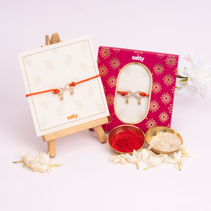 Anant Bandhan Orange Rakhi for Bhaiya