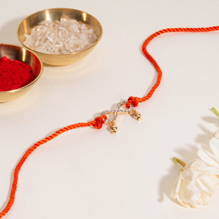 Anant Bandhan Orange Rakhi for Bhaiya