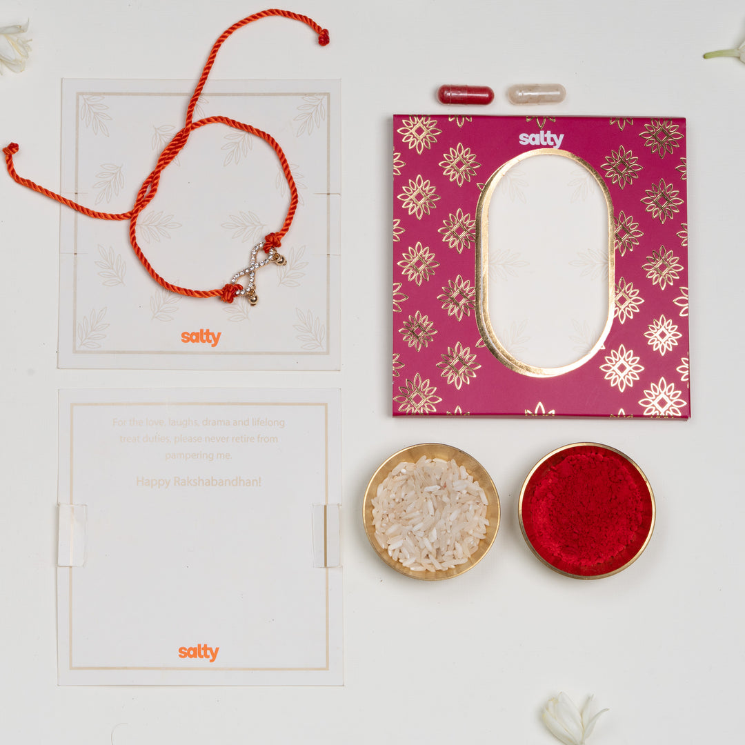 Anant Bandhan Orange Rakhi for Bhaiya