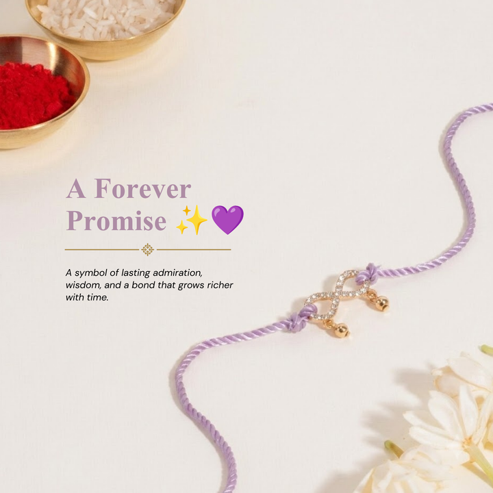 Lavender Anant Bandhan Rakhi for Bhaiya